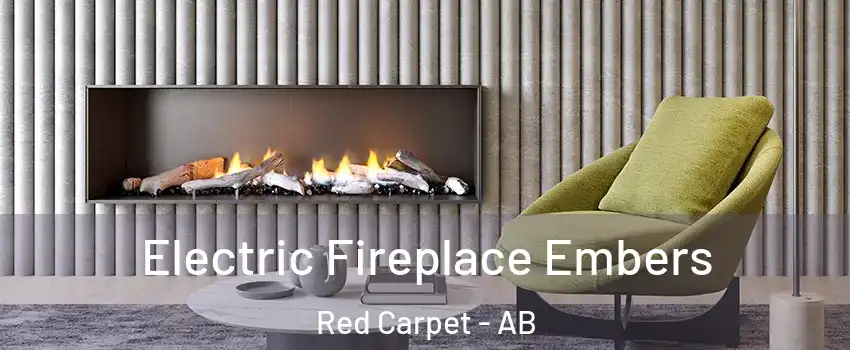 Electric Fireplace Embers Red Carpet - AB