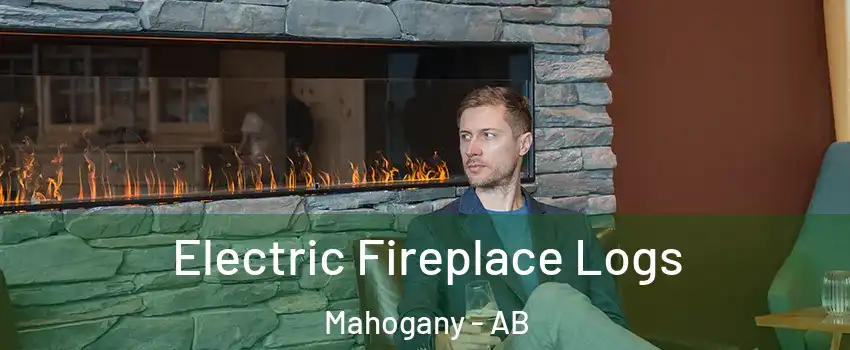  Electric Fireplace Logs Mahogany - AB