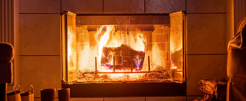 Mendota Hearth Landscape Fireplace Installation in Strathmore, Alberta